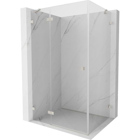 Mexen Lunar cabine de douche pivotante gauche 100 x 90 cm, transparent, nickel brossé - 834-100-090-97-00-L (1/5)