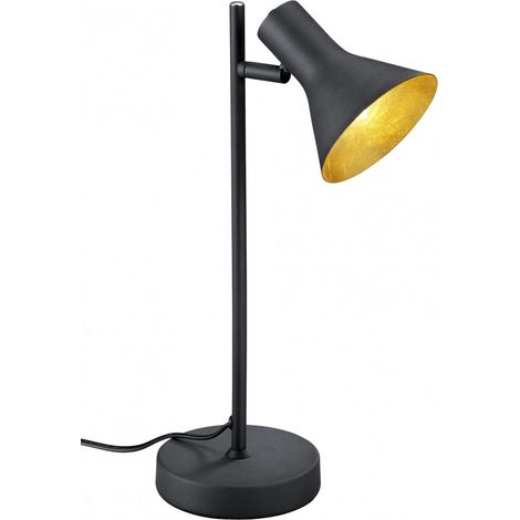Lumetto Minimal Paralume Conico 1xE14 Nina Nero e Oro Trio Lighting