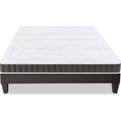 Ensemble Intuition - Matelas mémoire de forme + Sommier tri-lattes - 15 cm d'épaisseur - Accueil équilibré, soutien ferme (1/5)