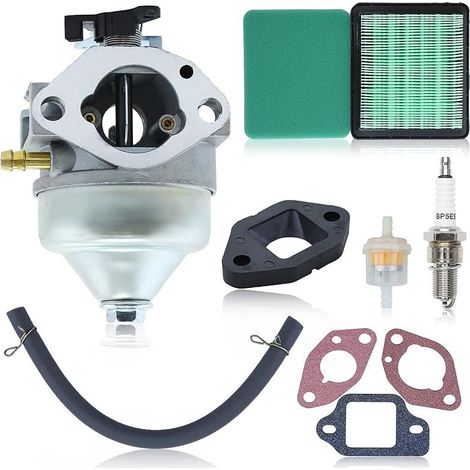 Vergaser-Reparatursatz für Honda GCV190 Motor und HRB217 HRX217 Rasenmäher, Vergaser + Luftfilter + Dichtungen + Zündkerze + Kraftstofffilter (9-in-1-Set) (1/5)