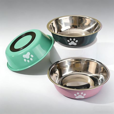 3 PCS Gamelle pour Chien, Gamelle à Eau pour Chien Gamelle Chien INOX Antidérapante Gamelle Surélevée Chien Gamelles en Acier Inoxydable Gamelle Eau Croquette pour Croquettes Et Pâtée