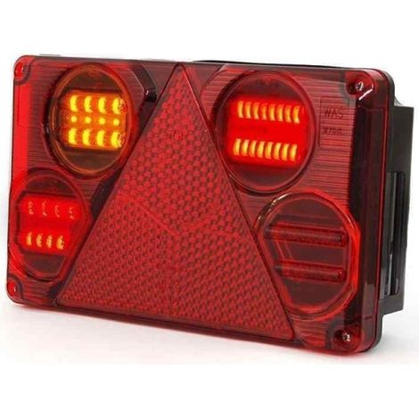 Feu arrière gauche à LED 6 fonctions pour remorque (1/3)