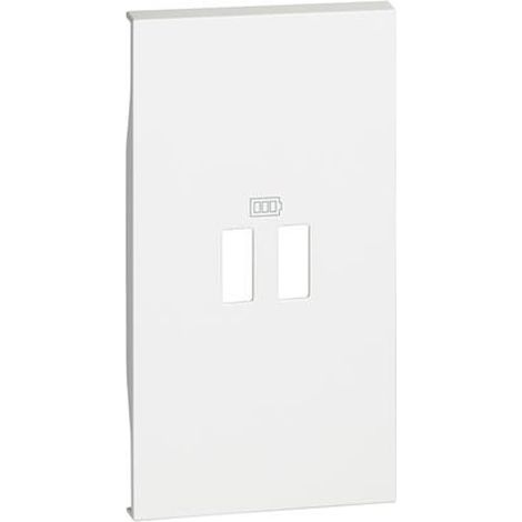 BTICINO KW12C - Cover per Caricatore USB 2 moduli - Bianco - Living NOW