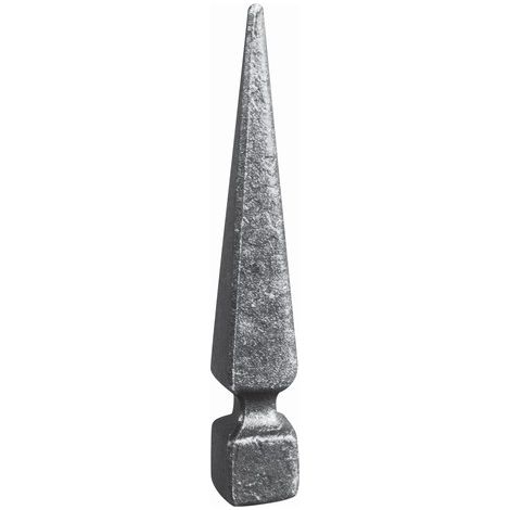 Deco Fer Forge – Pointe de lance pyramide en fer forgé 155mm – Base carrée 25mm – Fixation par soudure – Élément décoratif pour portail