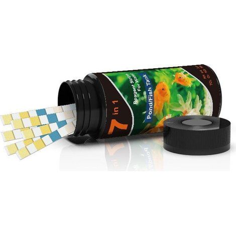 7-in-1-Tester für Pool- und Spa-Wasser, 100 Tests zum Testen von freiem Chlor, Gesamtchlor, Brom, Gesamthärte, Gesamtalkalität, Cyanursäure und pH-Wert