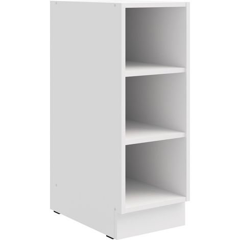 Küchen Unterschrank Regal 30 cm Weiß Küchenzeile Küchenblock Küche Einbauküche (1/5)