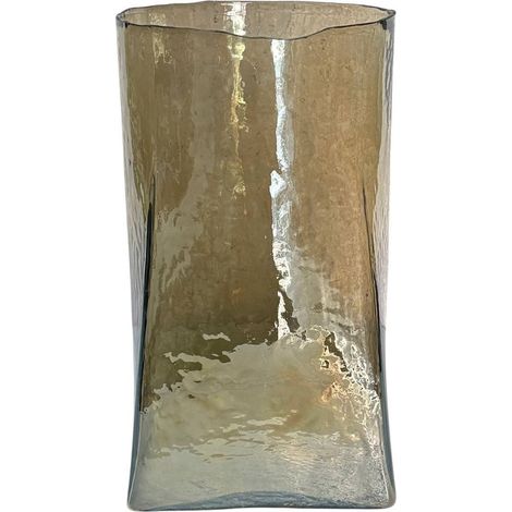 Vase en verre fumé au relief lumineux - fumé (1/2)