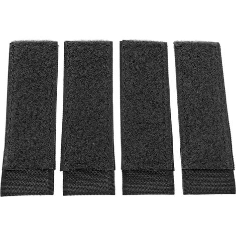 4 Pièces Patches Tactiques Réutilisables pour Équipement de Sport et Airsoft, Noir