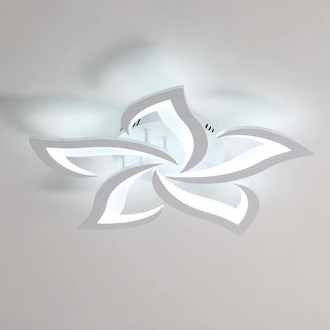 Plafonnier LED 45WDia 60cm –Éclairage tricolore Acrylique et fer – Pour salon, cuisine, salle de bain, chambre, salle à manger (1/5)