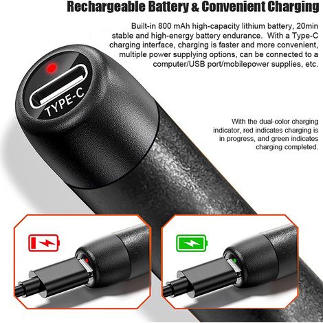 Eosnow USB tragbare intelligente elektrische Lötkolben-Eisen Multifunktionales Schweißstift mit 300-400 ℃ Funktion der Temperaturanpassung zur Reparatur und Wartung