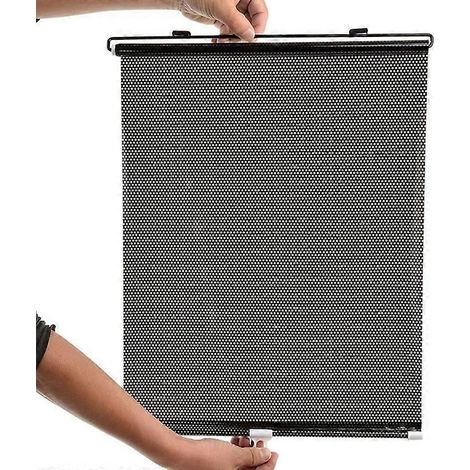 Pare-soleil rétractable pour vitres latérales de voiture 4060cm, rideau pare-soleil en maille, protection solaire automatique, enrouleur (1/5)
