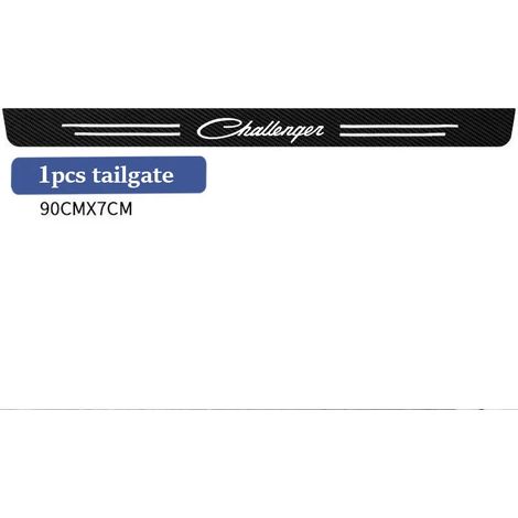 (1 pièce CHALLENGER) Ruban adhésif de protection de seuil de porte en fibre de carbone anti-rayures, accessoire intérieur compatible avec Dodge CHALLENGER (1/4)