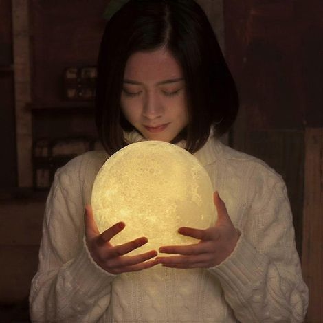 Lampe de lecture LED 3D originale en forme de pleine lune, idéale pour la chambre à coucher. (1/4)