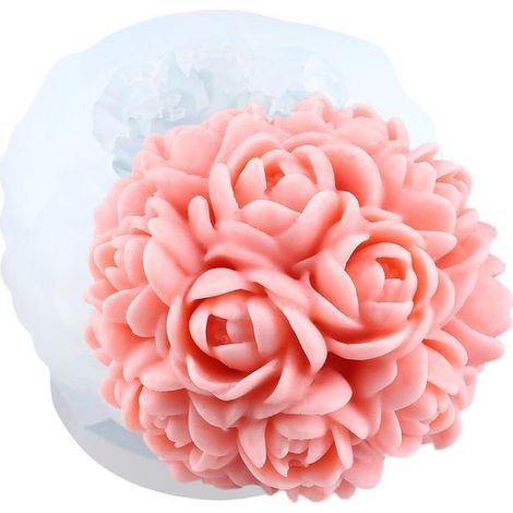 Stampo per candela a forma di rosa - Stampo in silicone per candela a forma di fiore - Stampo per candela in resina a forma di rosa - Decorazione per la casa - Stampo per la creazione di candele - Can