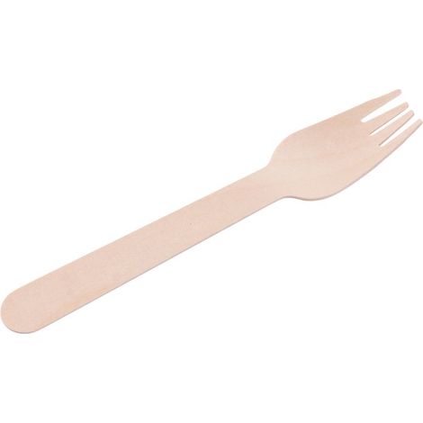 Fourchette MagicHome Woodline ECO Gastro, en bois, de table, 160 mm, paquet de 100 pieces, 100% Naturel