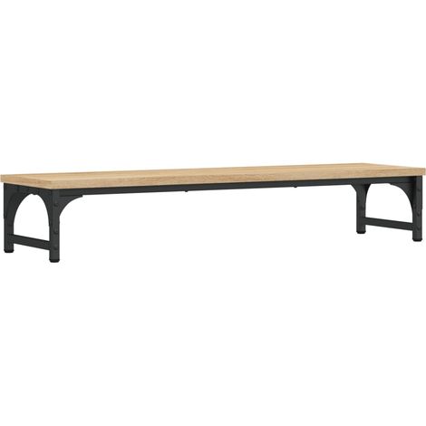 Supporto per monitor tavolo mobile ufficio sonoma 85 x 23 x 155 cm legno ingegnerizzato marrone 020045002