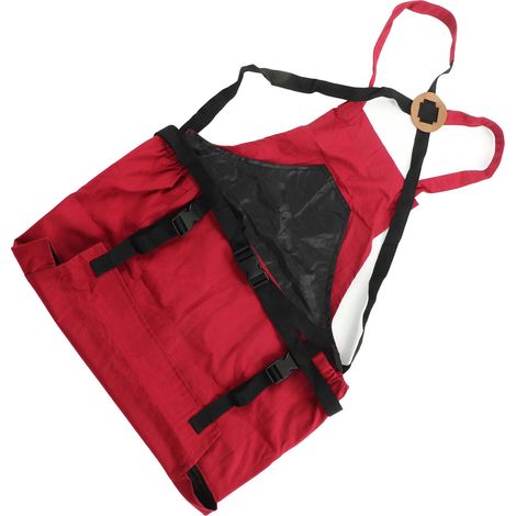 Tablier de cueillette de fruits et légumes, sac de cueillette de fruits pour plantations extérieures, tablier de protection pour fleurs de jardin, rouge. (1/5)
