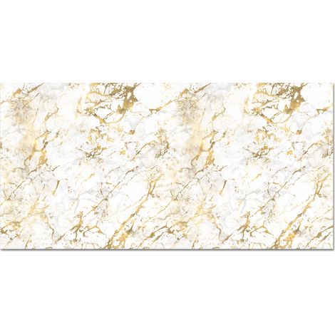 CRÉDENCE CUISINE Éclats d'or - Blanc - Marbre 60x30 cm (1/5)