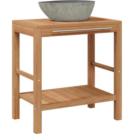 Maison Exclusive - Waschtisch Massivholz Teak mit Waschbecken aus (1/5)