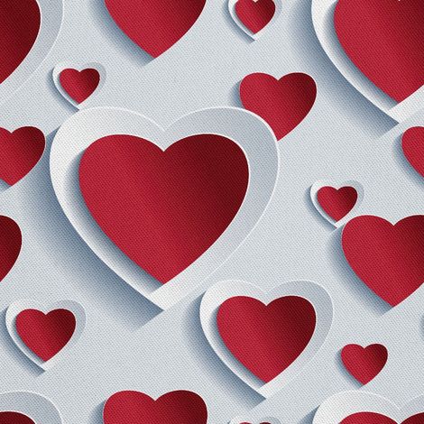 Telas decorativas para exteriores Oxford - Motivo de corazón 3D (1/5)