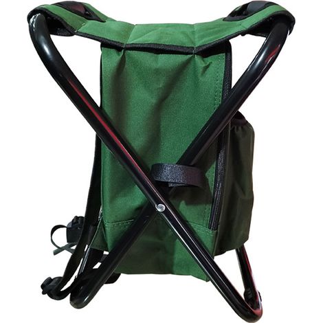 Tabouret pliant avec sac à outils, grande capacité, tissu Oxford épais, sac à outils/chaise à double bandoulière, sac de rangement isotherme (1/5)