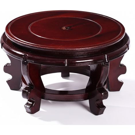 Support rond en bois de 20 cm pour plantes, socle vases, aquariums, (1/5)