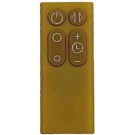 Télécommande ergonomique en plastique jaune compatible avec les ventilateurs Dyson TP00 / TP01 / AM11. (1/5)