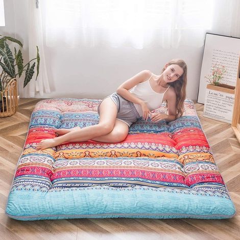 Matelas Futon de Sol Japonais - Matelas Tatami de Appoint Lit Japonais,Futon Pliable avec Sac de Transport (1/5)