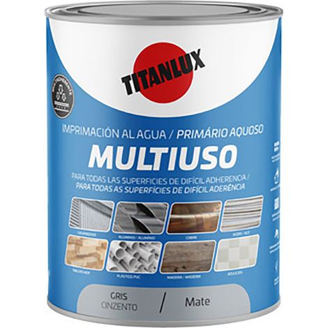 Imprimación al agua, multiuso, gris mate, 750 ml (1/2)