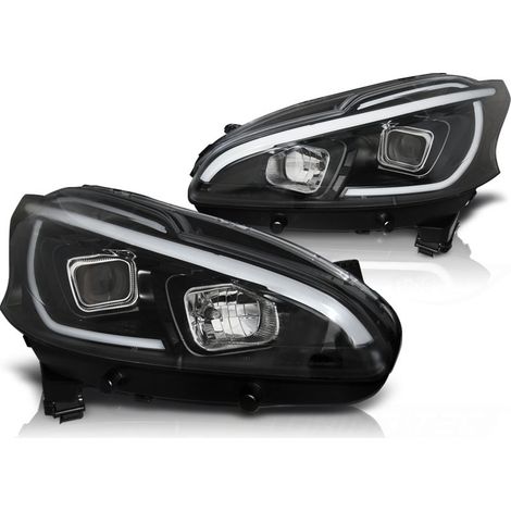 Viking Choice – Phares avant avec feu de position LED pour PEUGEOT 208 – Feux de croisement H9 inclus – E-marquage E24 pour usage légal (1/5)