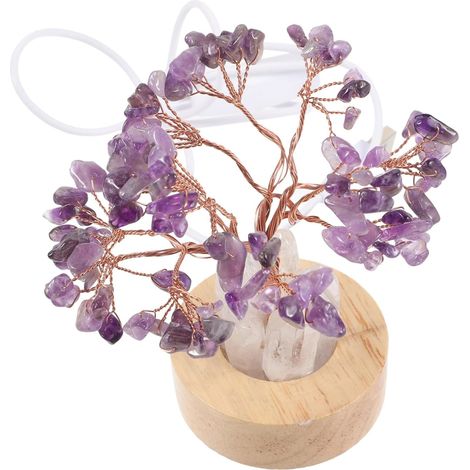 Lampe de Chevet Petite Veilleuse Arbre de Vie Cristal (1/5)