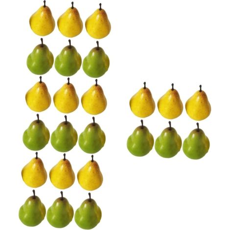 24pièces Décor Artificiel De Fruits Modèles De Poires Réalistes pour Décoration De Maison Restaurant Et Photographie (1/5)