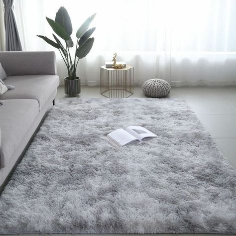 Rug du salon Shaggy - 160 x 230 cm - Gris - Polypropylène doux - Non-dérapant, polyvalent et pratique (1/4)