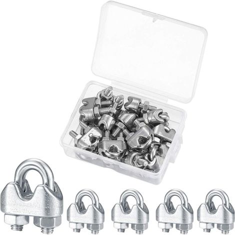 Edelstahl-Kabelbinder M3 – 16er-Packung U-förmige Clips für Wäscheleinen und Sonnenblenden, langlebig und einfach zu montieren
