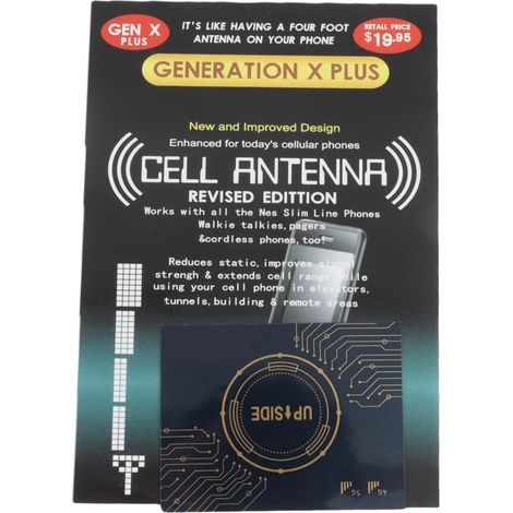 Lot de 5 autocollants pour améliorer le signal de votre téléphone portable (bleu foncé). (1/5)