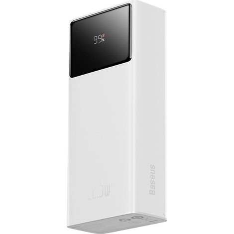 Batterie externe Baseus EnerFill FP41 30 000 mAh 22,5 W avec câble Baseus Simple USB-A - USB-C 3 A de 30 cm - Blanc (1/5)