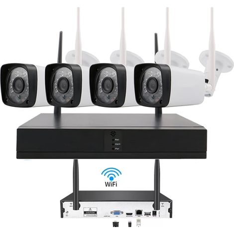 Andowl - Kit Dvr Wireless Wifi 4 Canali Sistema Registrazione Cctv Hd 4 Telecamera Q-s4i - (1/5)