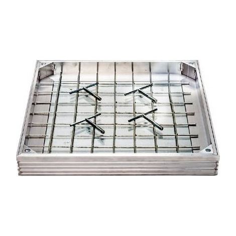 Couvercle à carreler étanche 30 x 30 cm – Aluminium extrudé – Joint EPDM – Charge maximale 75kN – Pour espaces humides – L&S (1/5)