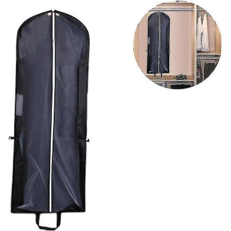 Housse à vêtements pour robes de mariée longues, 180 cm, pliable et portable.