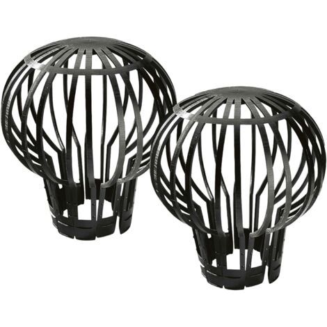 QORVA-Noir, 2 filtres de gouttière, filet anti-obstruction de gouttière