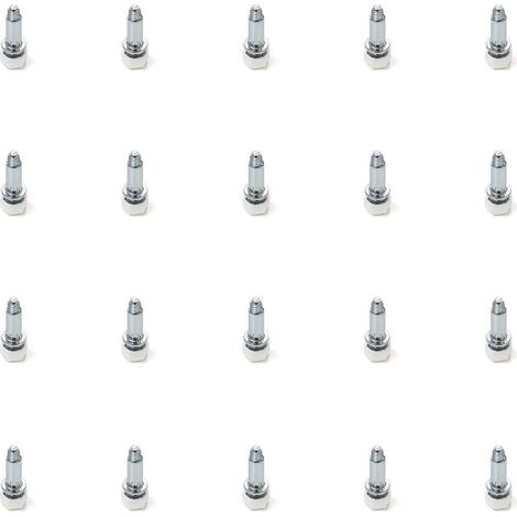 Lot de 20 vérins de réglage pour meubles – Base hexagonale M6 – Réglage 18mm – Acier pour meubles en bois dur (1/5)