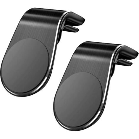 Support de téléphone magnétique pour voiture, lot de 2, support de téléphone à sortie d'air en forme de L, facile à installer (1/5)