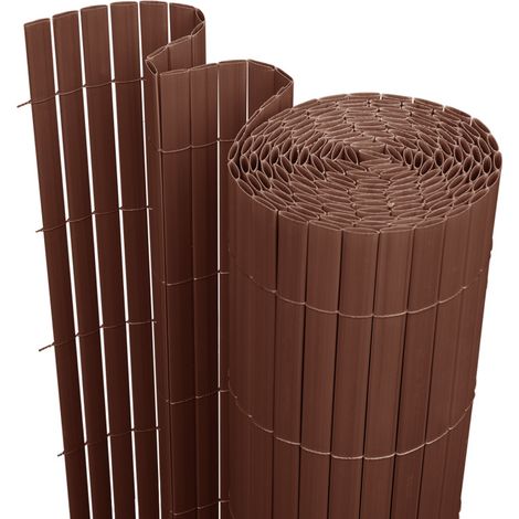 SWANEW Canisse in PVC, schermo da giardino, piscine, recinzione in PVC resistente ai raggi UV Marrone 90 x 600cm (1/5)