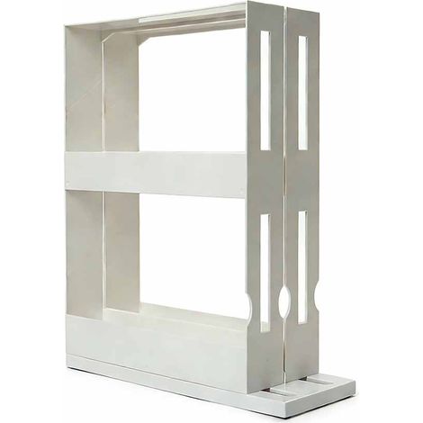 Porte-Epices Rotatif - Rétractable - Pour Cuisine Salle De Bain Plan De Travail - En Plastique - 1 Pièce (1/5)
