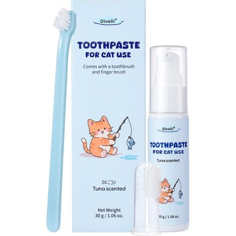 Cat Toothpaste, Fluoride Free, Tuna Flavor, 30g (1/5)