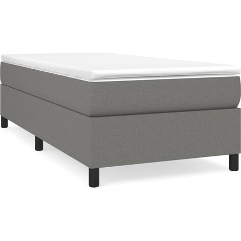 Maison Exclusive - Boxspringbettgestell Dunkelgrau 80x200 cm Stof