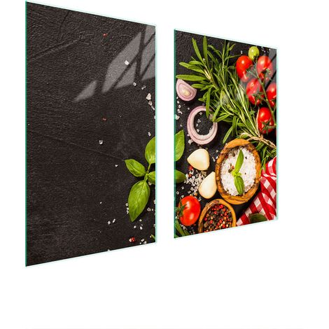 PLACA PROTECTORA DE VIDRIO PARA COCINA 65x52 ALIMENTOS (1/5)