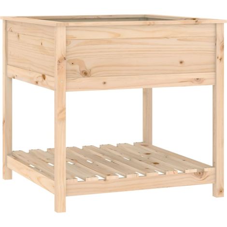 Maison Exclusive - Jardinera con estante madera maciza de pino 82