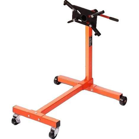 Support de moteur, construction en acier, capacité de charge de 340 kg, rotation à 360 degrés, hauteur réglable, 6 points d'ancrage (1/5)