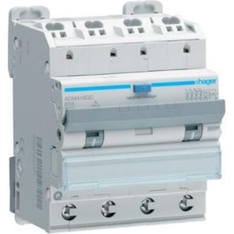 Hager FI-LS 4P 6KA B16A 30MA A QC/QB (ADM416QC)